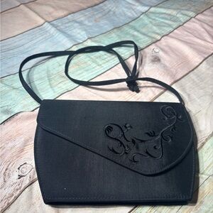 Black Embroidered Crossbody Bag - Women NWOT